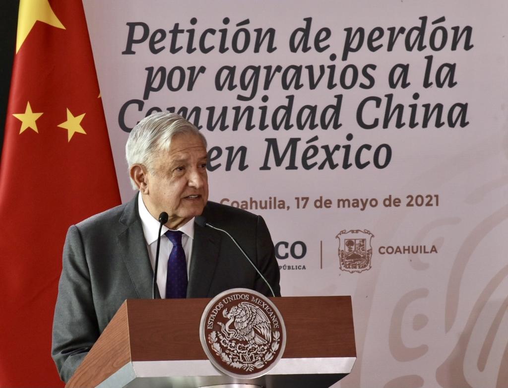 El líder mexicano aseguró que 'nunca va a olvidar la fraternidad de China en los meses amargos y angustiosos de la pandemia, por el apoyo solidario que recibimos'. (ÉRICK SOTOMAYOR)
