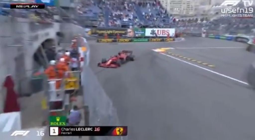 El piloto de Ferrari (1 minuto 10.346 segundos) le regresó el primer lugar de la parrilla de salida a la escudería, al registrar el mejor tiempo en la clasificación del Gran Premio de Mónaco, pero en la última vuelta impactó el monoplaza sobre un muro del circuito callejero. (ESPECIAL)