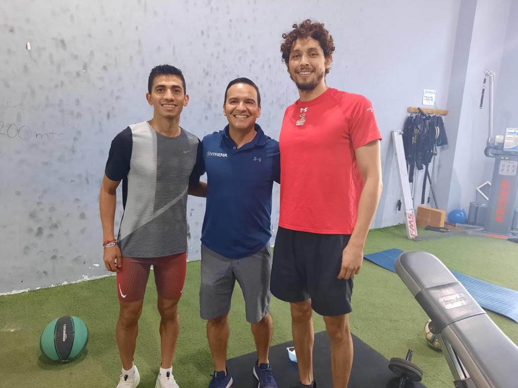 Juan Joel Pacheco y Miguel de Lara coincidieron un solo día en su tierra, aprovechando para entrenarse de la mano de Jorge Ocampo.