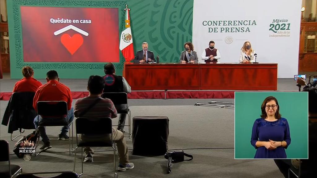 Las autoridades federales de Salud ofrecieron la conferencia de prensa diaria para informar a la población sobre la pandemia de la enfermedad COVID-19, causada por el coronavirus SARS-CoV-2, en México. (ARCHIVO)