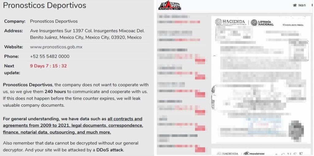 Martina López, investigadora de seguridad de Eset, explica en un análisis que Avaddone, ransomware que atacó a Pronósticos Deportivos de la Lotería Nacional (Lotenal), es un ransomware as a service (RaaS) y que cuenta con una sólida reputación en los mercados negros.
(ESPECIAL)