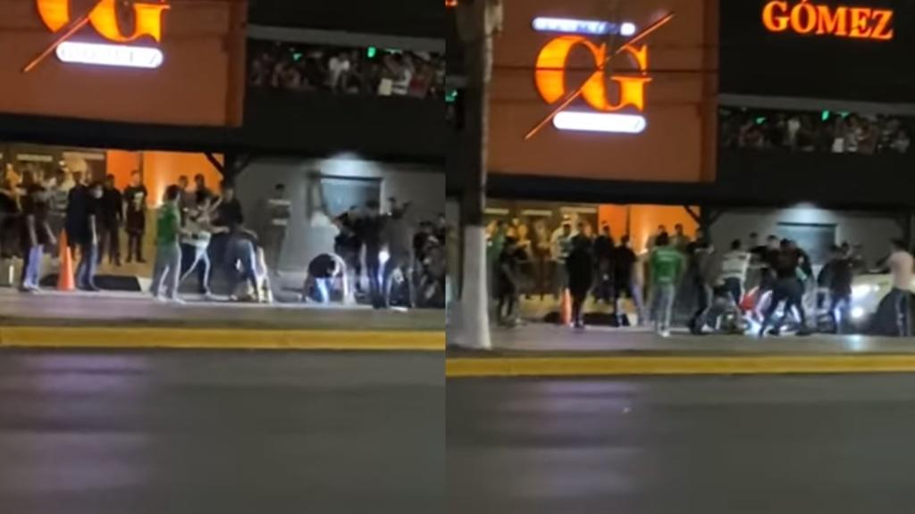 Clientes arremetieron unos contra otros a las afueras del bar en la ciudad de Gómez Palacio (CAPTURA) 