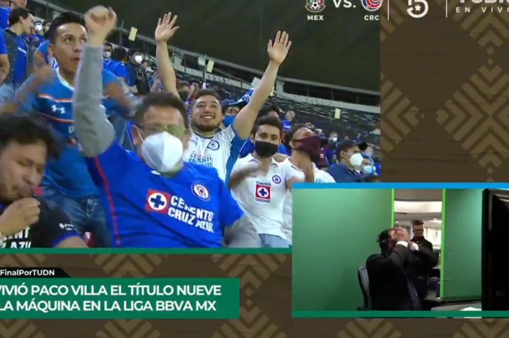 La noche de este domingo, el comentarista deportivo de TUDN, Paco Villa, conmovió a sus compañeros al no ocultar las lágrimas luego del pitazo final del árbitro en la final Cruz Azul vs Santos Laguna. (Especial) 