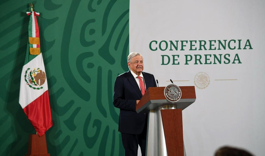 Este lunes regresó a la conferencia de prensa matutina del presidente Andrés Manuel López Obrador la proyección de videos de los avances de las obras insignia del gobierno federal. (EL UNIVERSAL)