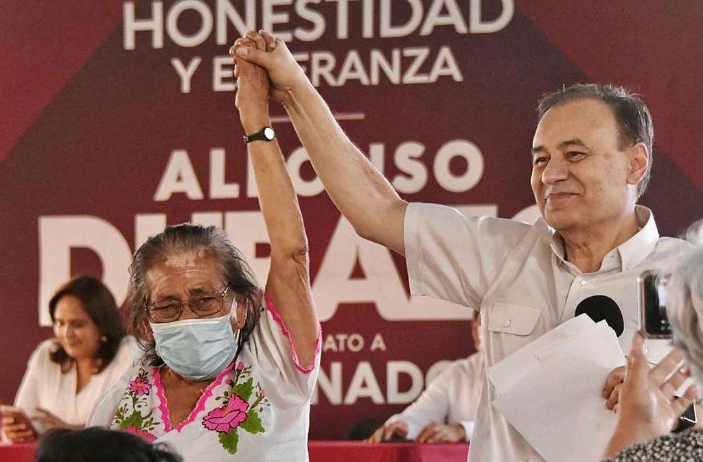 Durazo, cercano al presidente Andrés Manuel López Obrador, obtendrá entre 48.5 % y 52.4 % en la contienda para gobernar el estado. (EFE)