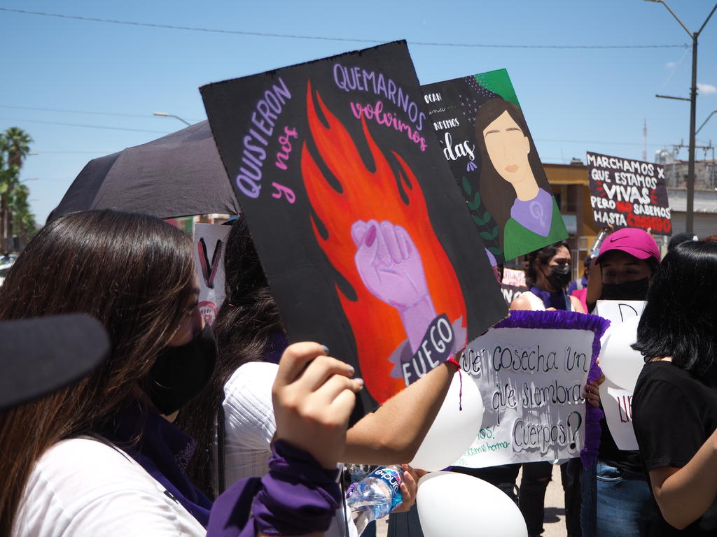 Colectivas feministas de La Laguna definieron la ruta que seguirá este sábado 19 de junio la marcha “Vivas y Sin Miedo” que se realizará en la Zona Metropolitana de La Laguna (ZML) con el fin de exigir justicia para las víctimas de feminicidio así como atención a la Alerta de Género en municipios laguneros de Durango y la activación de la misma por el lado de la Comarca Lagunera de Coahuila. (ARCHIVO)