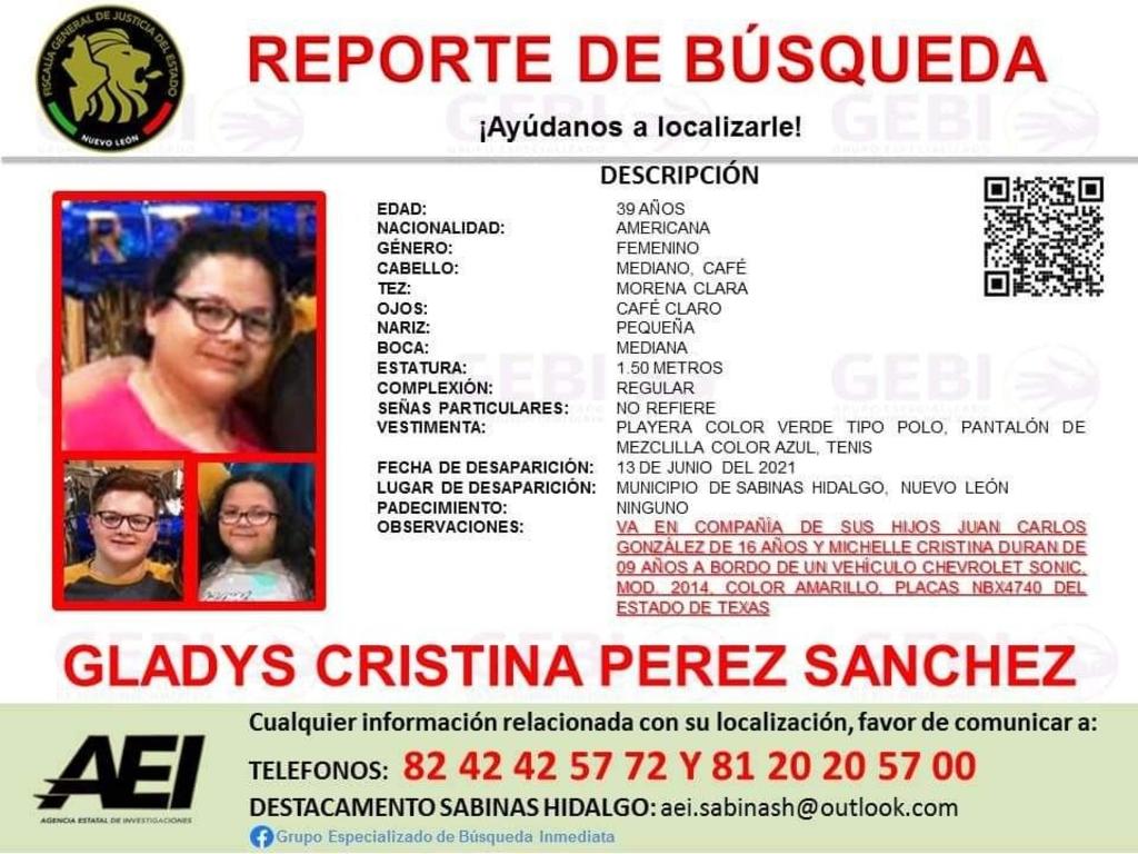 Una mujer y sus dos hijos desaparecieron mientras se dirigían de Sabinas Hidalgo, Nuevo León a Nuevo Laredo, Tamaulipas. (ARCHIVO)