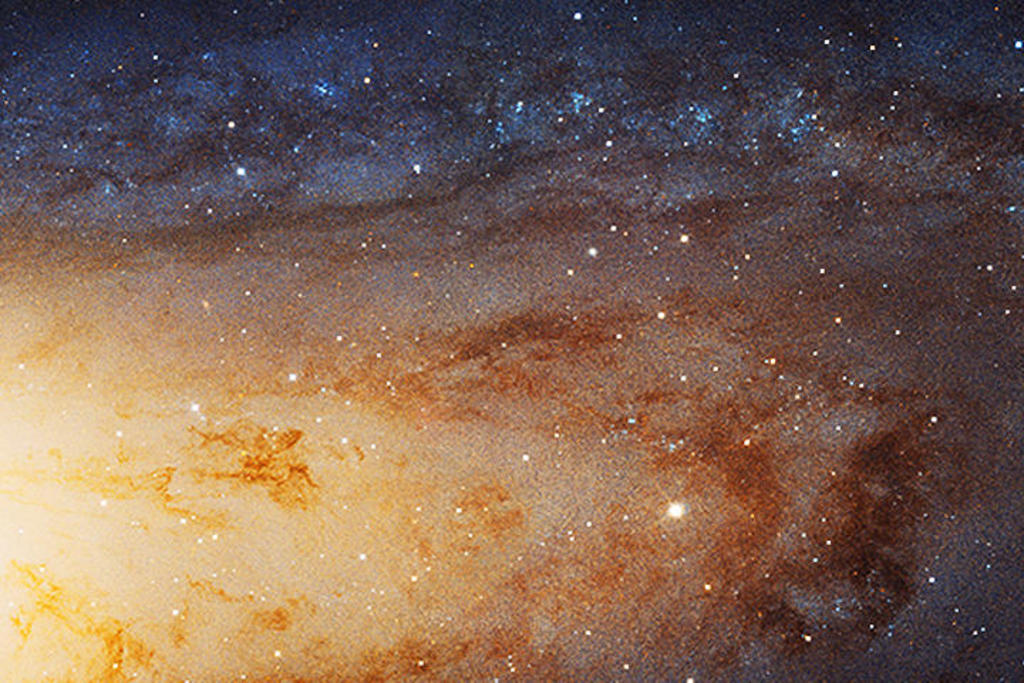 Un equipo internacional de astrónomos de Italia, España, México, Estados Unidos y Canadá ha elaborado un mapa único, de gran resolución angular, de la galaxia de Andrómeda, la más cercana a la Vía Láctea. (ESPECIAL) 