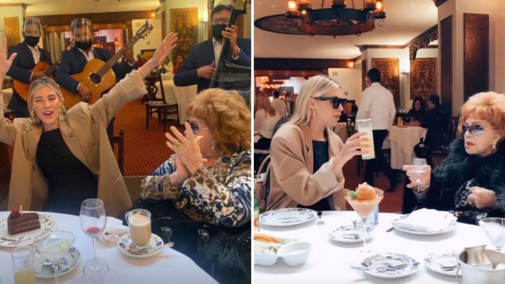 Celebra. Michelle posteó una fotografía de su celebración de cumpleaños número 32 junto a su bisabuela, de 89 años.