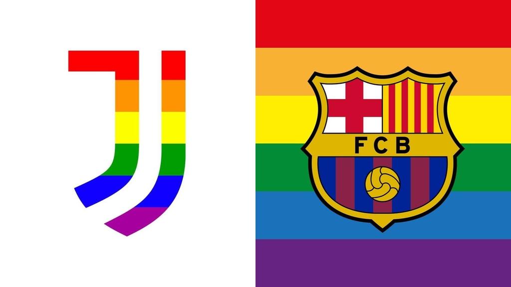 El Juventus Turín se unió este martes a una iniciativa del Barcelona y publicó en sus redes sociales su escudo con los colores del arcoíris, como forma de apoyo al movimiento LGBTI. (ESPECIAL)
