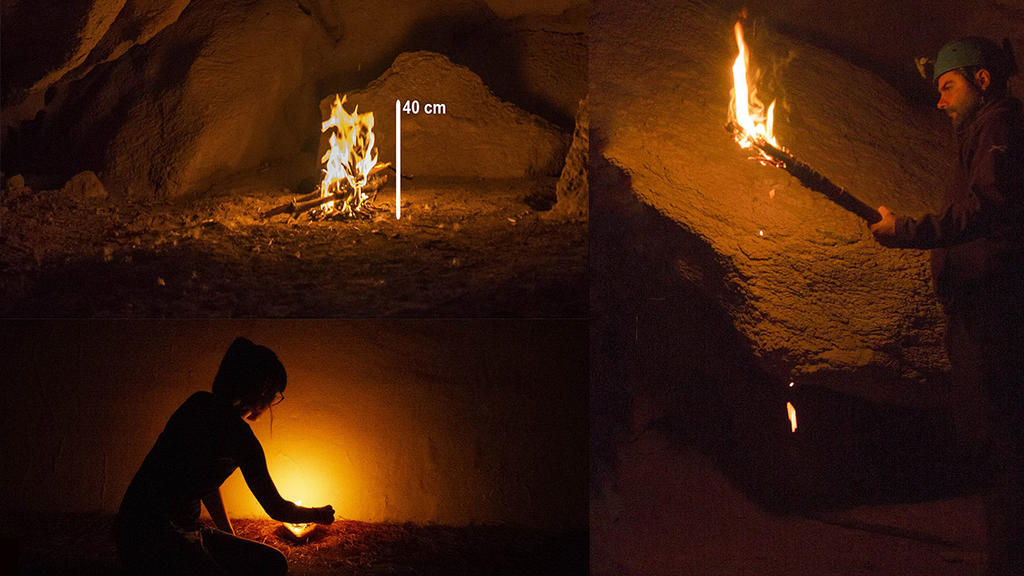Un equipo internacional de investigadores recreó los tres tipos de iluminación más comunes en las cuevas del Paleolítico (antorchas, lámparas de grasa y hogueras) para determinar cómo los seres humanos los usaban para moverse, iluminar rincones recónditos o dar luz a los murales que pintaban en las profundidades de las cuevas. (ESPECIAL) 