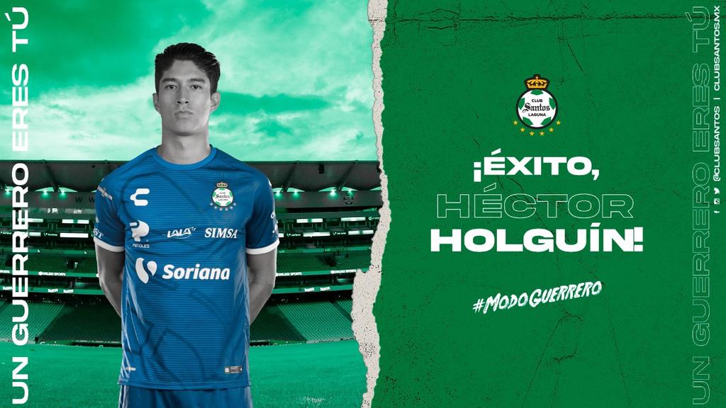 El portero de Santos Laguna, Héctor Holguín, será transferido al TM Futbol Club como parte de su proceso de formación. (CORTESIA)
