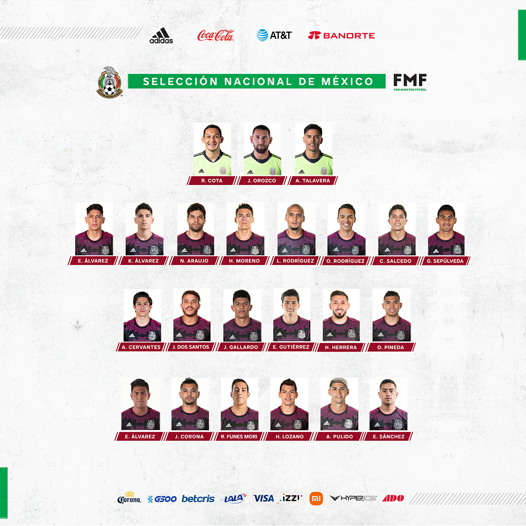 México revela la lista oficial para la Copa Oro 2021; va Alan Cervantes del Santos Laguna