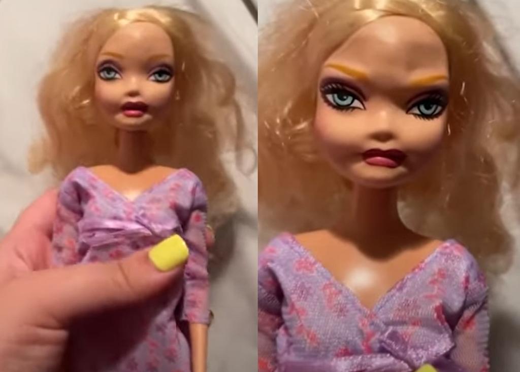 A través de redes sociales, la madre de familia compartió una muñeca que le regalaron a su hija, la cual le resultó un tanto 'inquietante' por sus gestos faciales (CAPTURA) 
