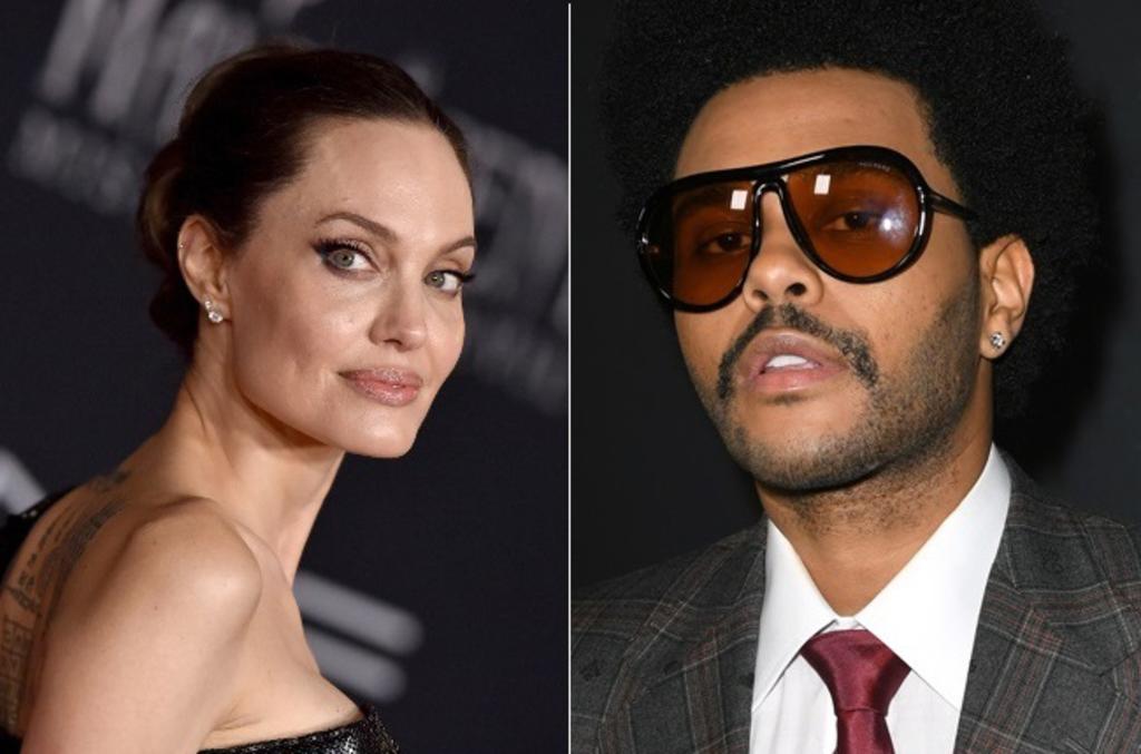 Angelina Jolie tiene 46 años y The Weeknd, 31. Ella mide 1.67 metros de altura y él, 1.73 metros. Ambos viven en California y esta semana decidieron salir a cenar juntos a un restaurante. (ESPECIAL) 
