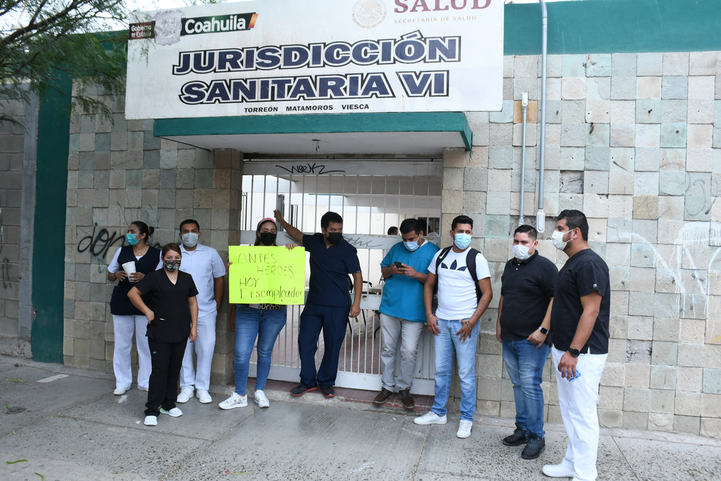 El personal de salud tomó el pasado miércoles las instalaciones de la Jurisdicción Sanitaria VI, con sede en Torreón.