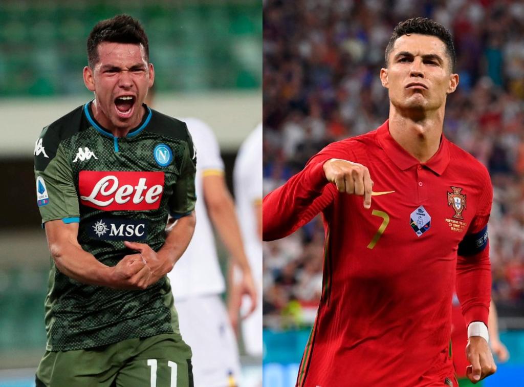 Este domingo se dio a conocer que de acuerdo al portal Transfermarkt, el jugador mexicano Chucky Lozano y el astro portugués, Cristiano Ronaldo ya tienen el mismo valor en el mercado del futbol. (ESPECIAL) 