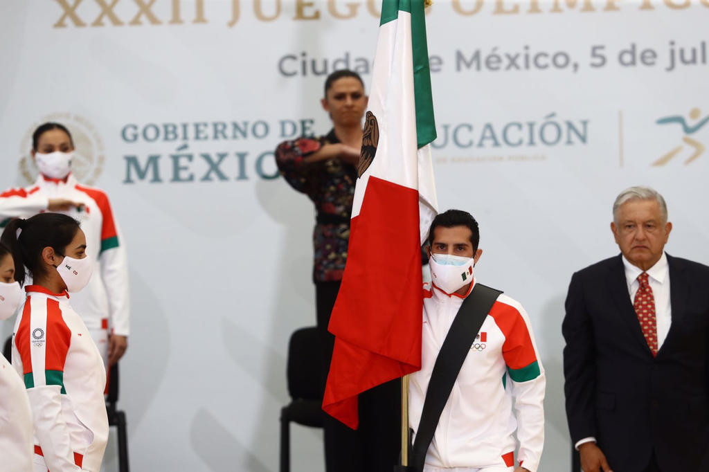 Este lunes, se realizó el Abanderamiento de la Delegación Mexicana XXXX11 Juegos Olímpicos Tokio 2020 en la Ciudad de México. (EL UNIVERSAL) 