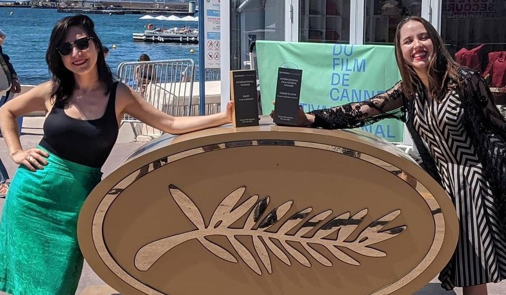 Las mexicanas Faride Schroeder y Cristina Aguilera recibieron premio en Cannes. (INSTAGRAM)  