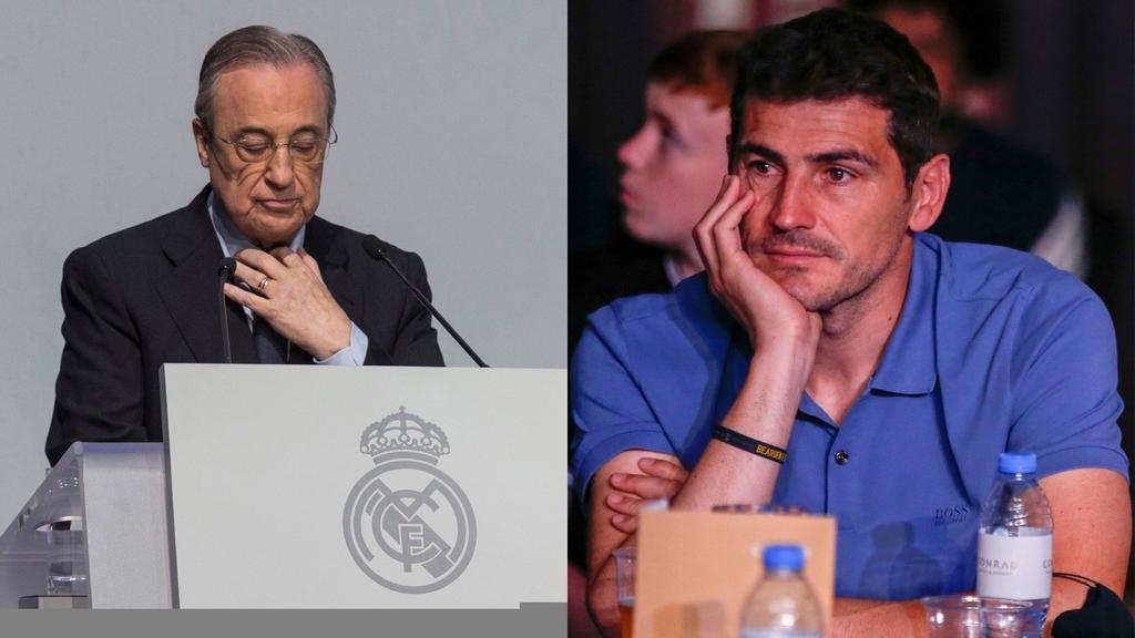  El presidente del Real Madrid, Florentino Pérez, vinculó la publicación este martes de unas conversaciones grabadas hace años en las que afirma que Raúl González e Iker Casillas son 'las dos grandes estafas' del equipo blanco a su participación 'como uno de los promotores de la Superliga'. (ARCHIVO)
