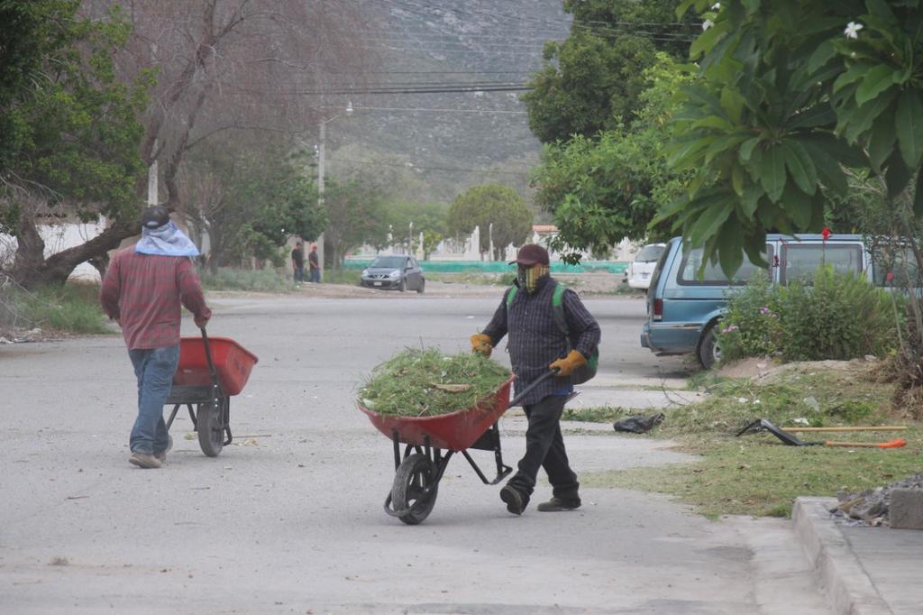 El departamento de Parques y Jardines, informó sobre una jornada de limpieza en la colonia San Isidro en la zona urbana de Ciudad Lerdo, donde se realizaron labores de deshierbe y la recolección de basura en el camellón de ciertas calles. (ARCHIVO) 
