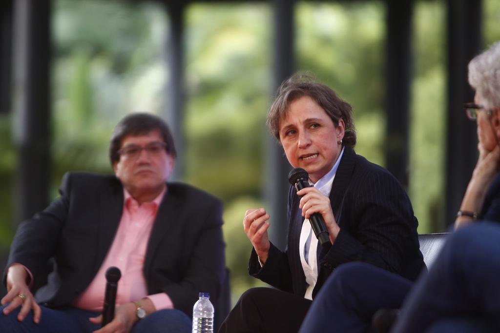 'En esa investigación estoy en calidad de víctima, no en calidad de testigo', aseguró la periodista Carmen Aristegui en su programa sobre el comunicado que emitió la Fiscalía General de la República (FGR) sobre el caso 'Pegasus'. (ESPECIAL)