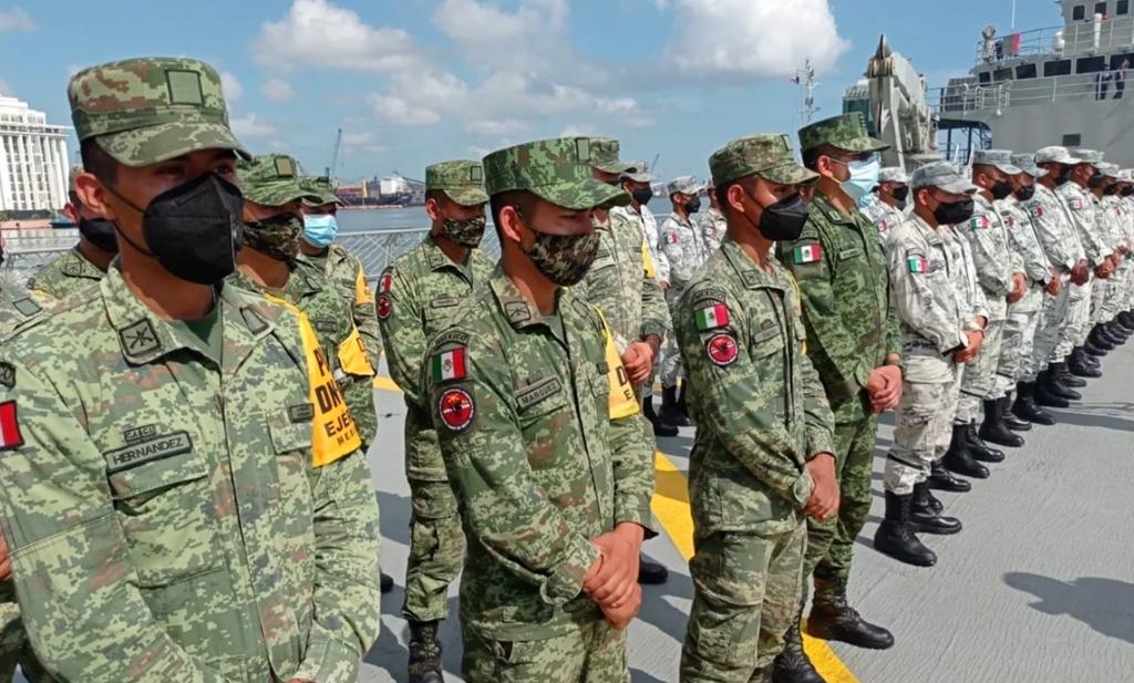 En el buque viajan elementos del Ejército y de la Guardia Nacional, además del personal naval. (ESPECIAL)