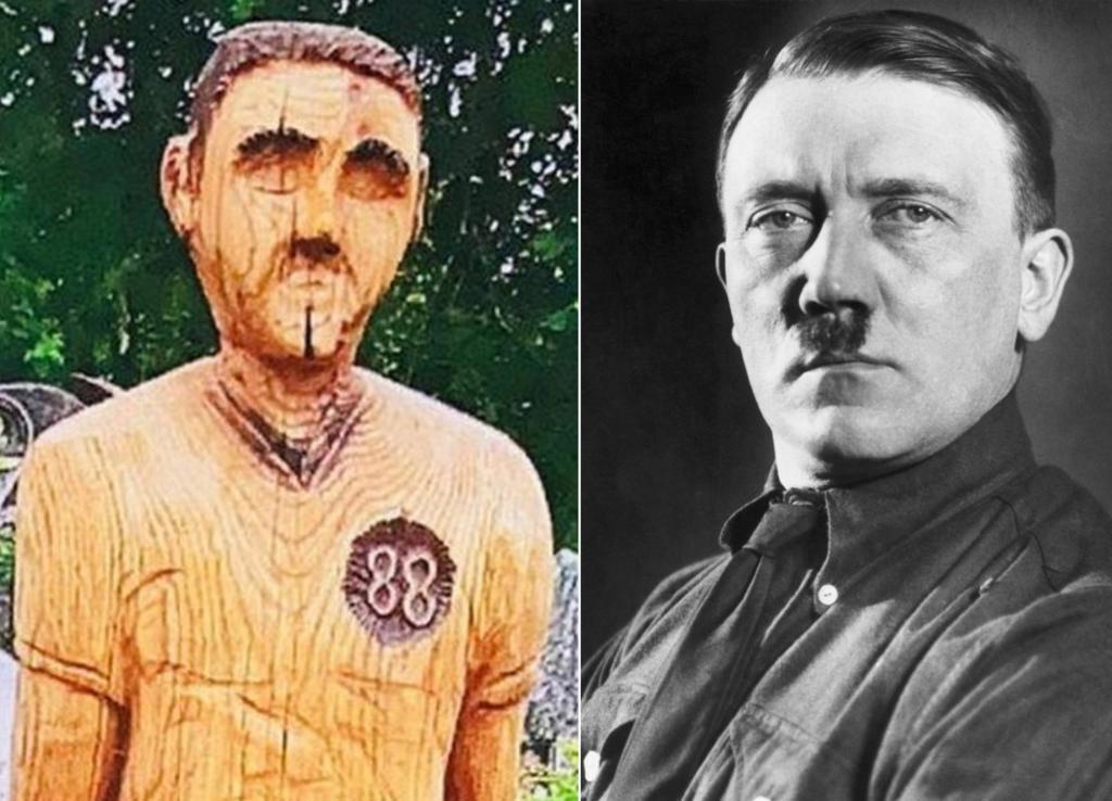 El abogado de quien colocó la estatua insiste que su cliente no es un Nazi. (INTERNET)