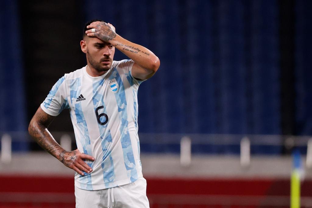 Argentina no pudo superar la fase de grupos de los Juegos Olímpicos tras empatar con España (1-1) en un partido en el que solo le valía la victoria y tras el que se quedó fuera de los cuartos de final solo por la diferencia de goles respecto a Egipto (-1 para la selección sudamericana y +1 para la africana). (ARCHIVO) 
