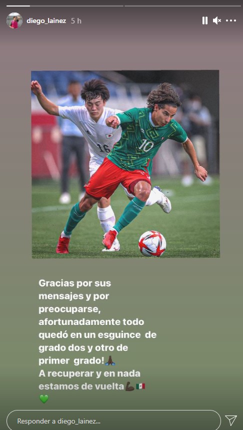 Revelan la gravedad de la lesión de Diego Lainez tras el partido contra Japón