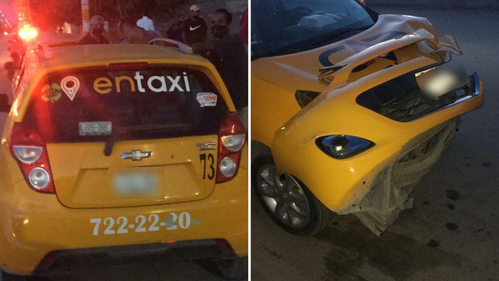 La noche del martes se registró un accidente vial en la colonia Monte Real de la ciudad de Torreón, donde se vieron involucrados dos taxis.
