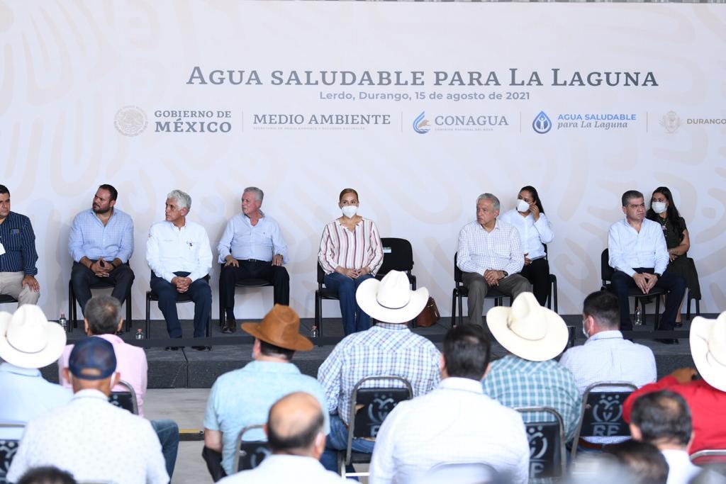 El presidente de México impulsa el proyecto de Agua Saludable para La Laguna. (FERNANDO COMPEÁN)