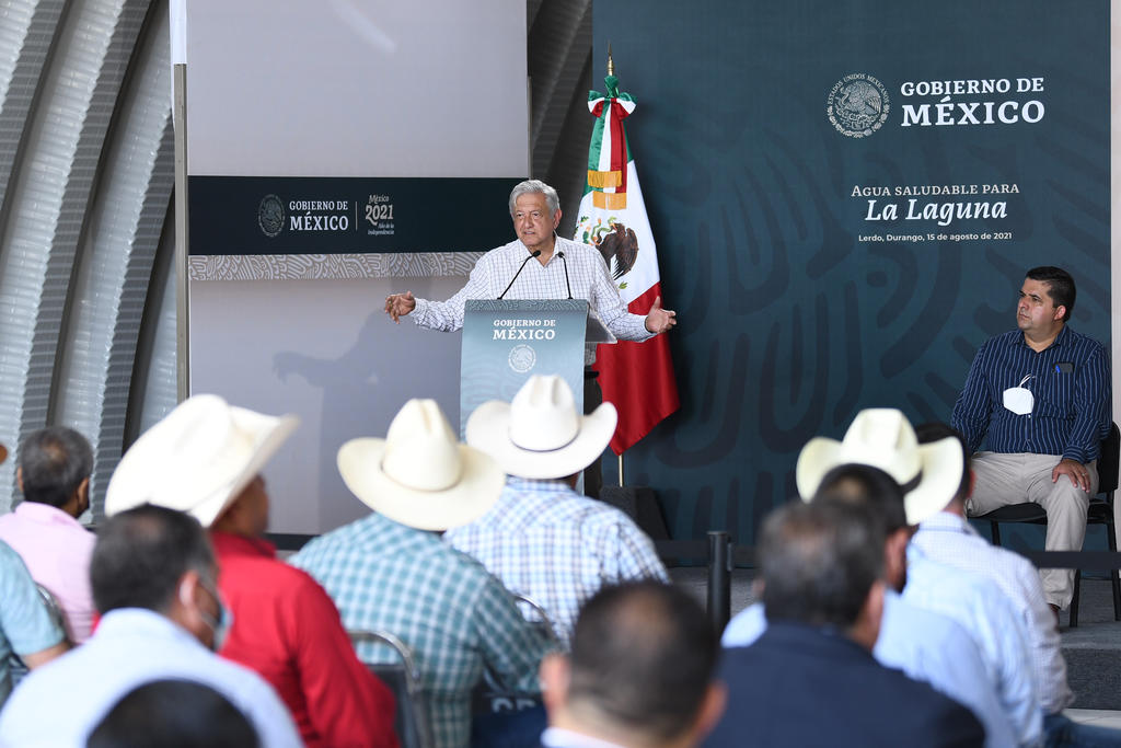 El presidente de la República, Andrés Manuel López Obrador, condicionó la ejecución de las obras correspondientes al proyecto de Agua Saludable Para La Laguna al retiro de los amparos promovidos ante el Poder Judicial. (FERNANDO COMPEÁN)