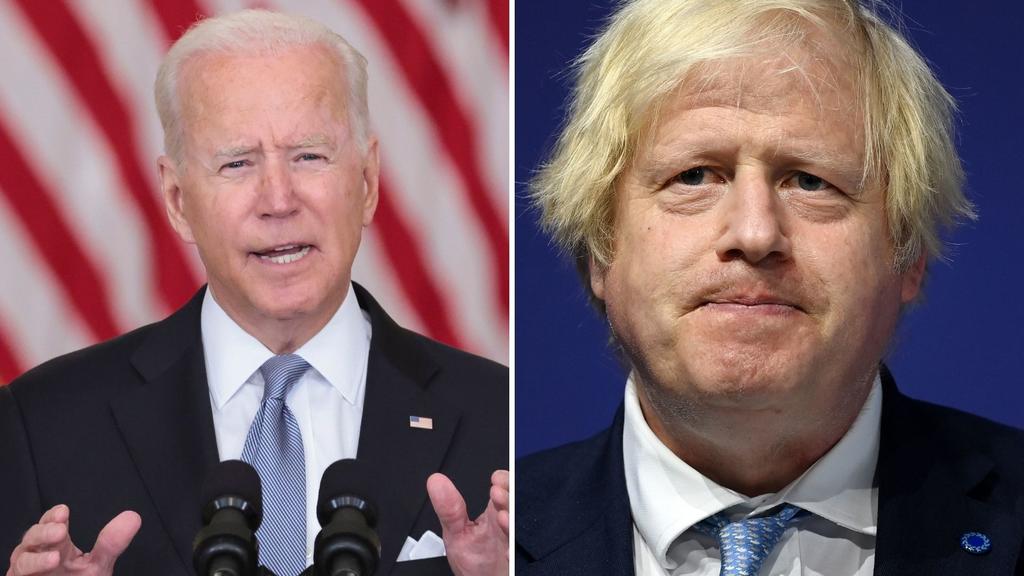 El presidente de Estados Unidos, Joe Biden, y el primer ministro británico, Boris Johnson, acordaron este martes convocar una cumbre virtual de líderes del G7 la próxima semana sobre Afganistán, tras la toma de Kabul por parte de los talibanes. (ARCHIVO) 
