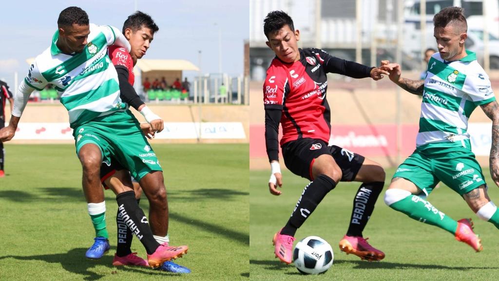 Los Guerreros del Santos Laguna vencieron esta tarde al Atlas de Guadalajara por marcador de 3 goles a 1 en actividad del torneo Apertura 2021, dentro de la categoría Sub 20 de la Liga MX. (ESPECIAL)