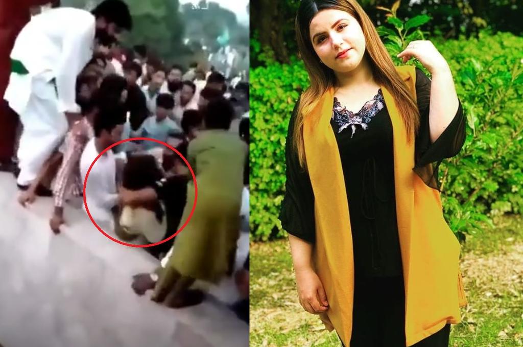 La mujer denunció haber sido víctima de abusos por parte de una multitud de aproximadamente 400 hombres que la atacaron mientras grababa videos para TikTok, en Pakistán (CAPTURA) 