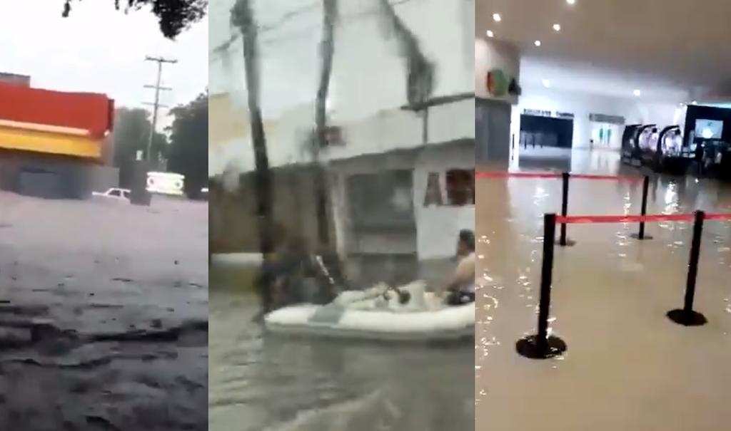 Internautas difundieron videos de los estragos que provocó el huracán 'Nora' en Mazatlán, donde se han registrado diversas inundaciones en las últimas 24 horas (CAPTURA) 