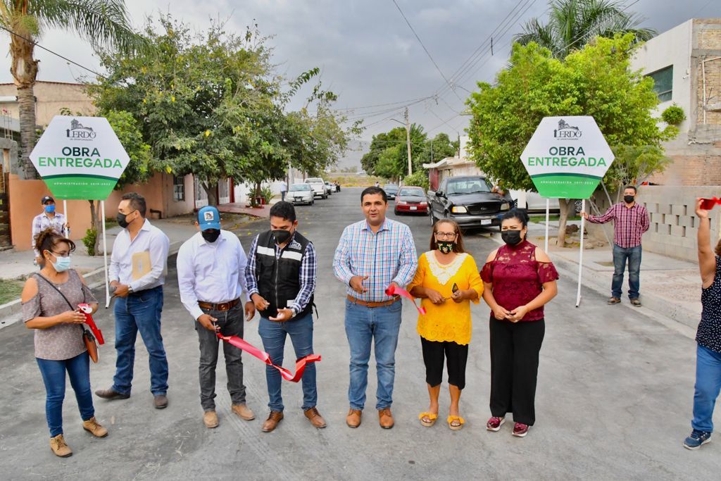 Concluyen obras de pavimentación en el municipio de Lerdo. (CORTESÍA)