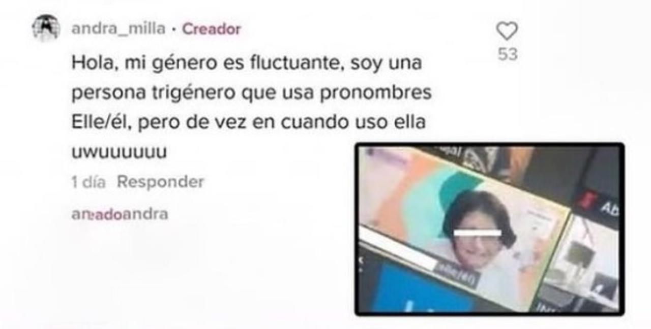 'Pero de vez en cuando uso 'ELLA'', fue el comentario que le desató ataques y críticas a Andra Escamilla, la persona no binaria que se volvió viral por exigir a su compañero de clase a que la llamara 'compañere'.
