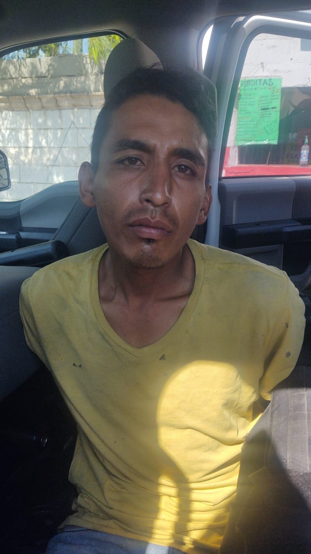 Rodolfo, de 28 años de edad, fue capturado por agentes de la Policía Estatal tras el frustrado asalto.
