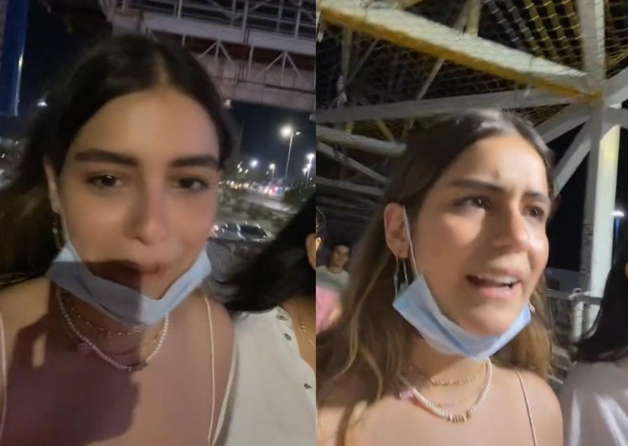 La joven se ha llenado de diversos comentarios y burlas en redes sociales tras compartir su reacción en TikTok, cuando subió un puente peatonal 'por primera vez' (CAPTURA) 