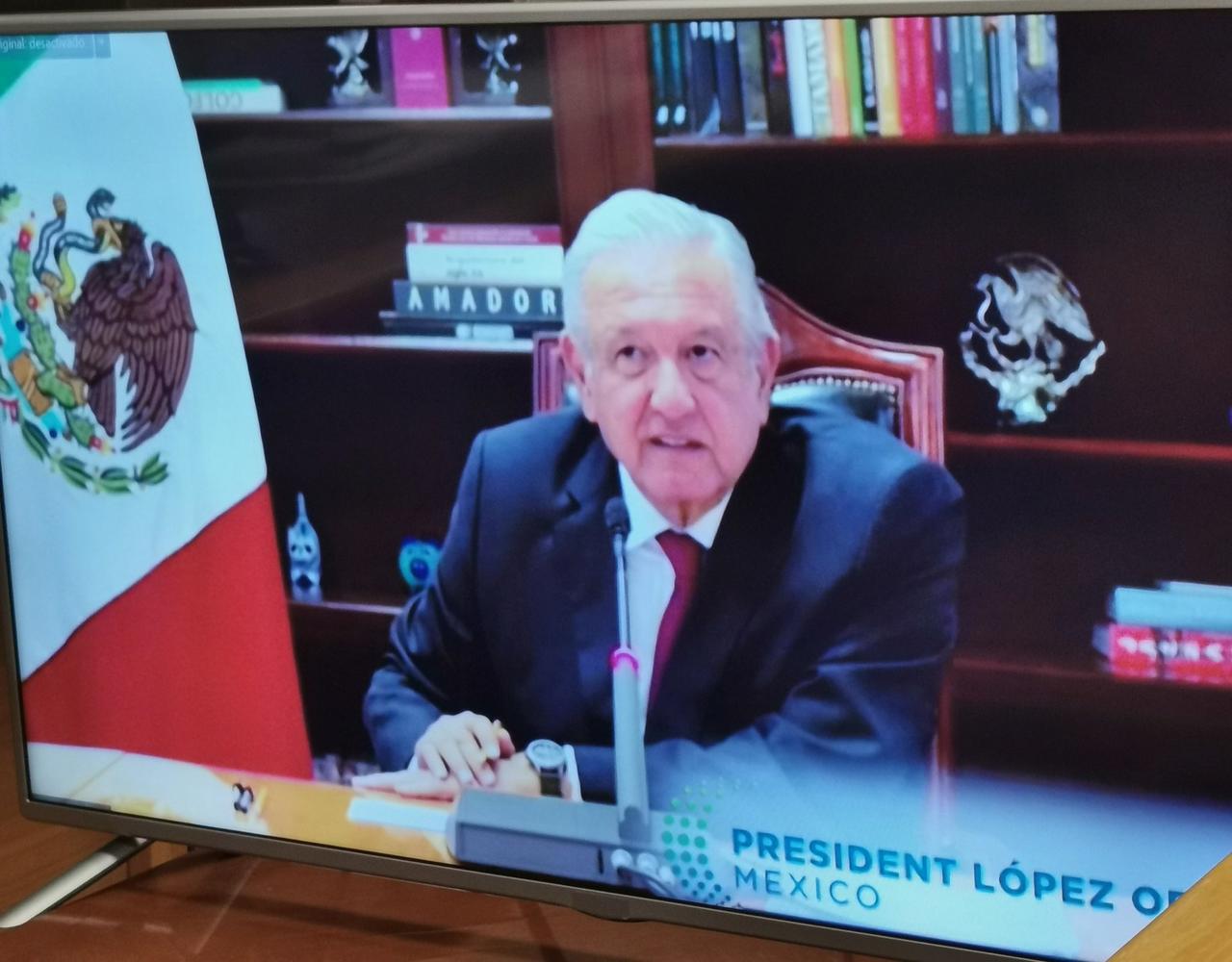 Marcelo Ebrard, titular de la Secretaría de Relaciones Exteriores, publicó una foto del presidente López Obrador. (TWITTER)
