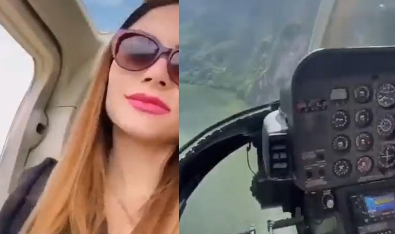 La también 'influencer', Elvira Martí, compartió en redes sociales su viaje en el helicóptero oficial del IMSS sobre el Cañón del Sumidero (CAPTURA) 