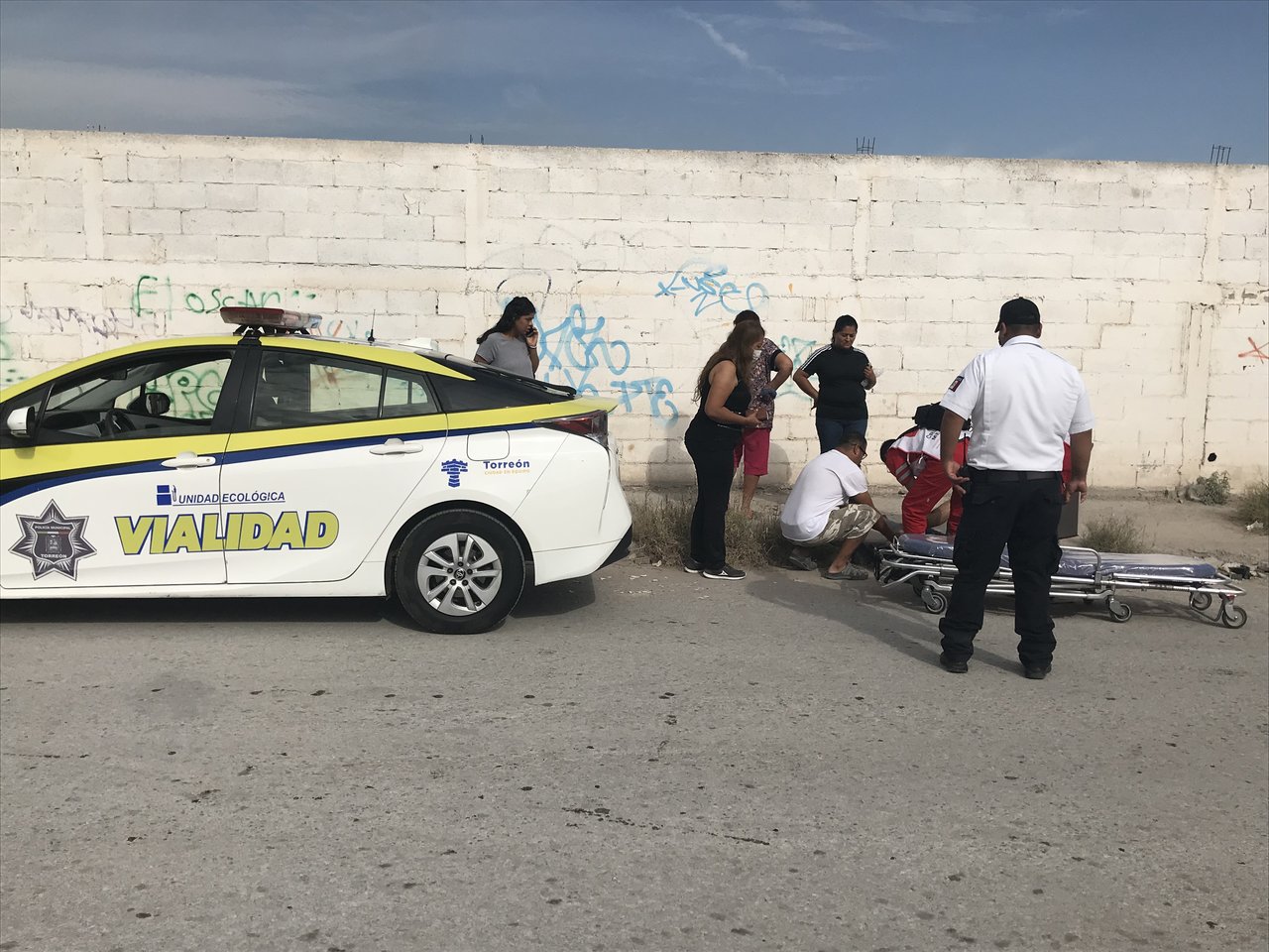 Joven resulta lesionado tras un accidente de motocicleta en Torreón