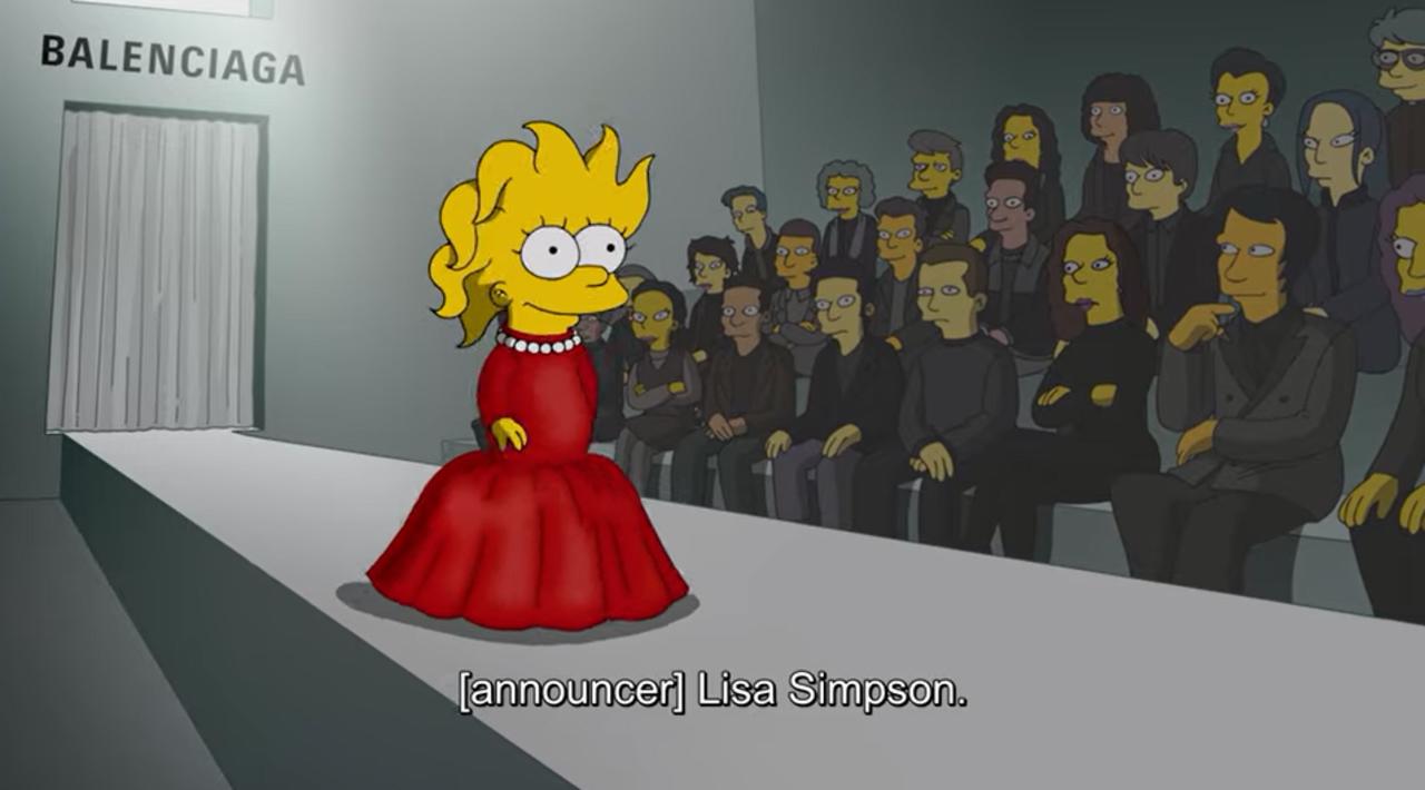 En su afán por posicionarse dentro de la cultura pop, la marca de moda francesa Balenciaga vistió a los personajes de 'Los Simpson' con algunas de sus prendas más icónicas.(CAPTURA)