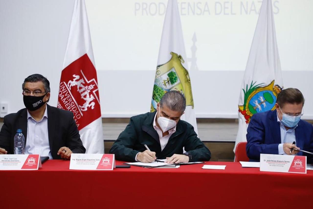 Conagua y Prodefensa del Nazas firmaron acuerdo vinculante a Agua Saludable. (ÉRICK SOTOMAYOR)