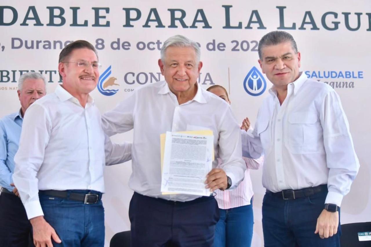 La próxima semana darán inicio las obras del proyecto Agua Saludable para La Laguna en Lerdo, confirmó la Conagua durante la visita del presidente Andrés Manuel López Obrador.