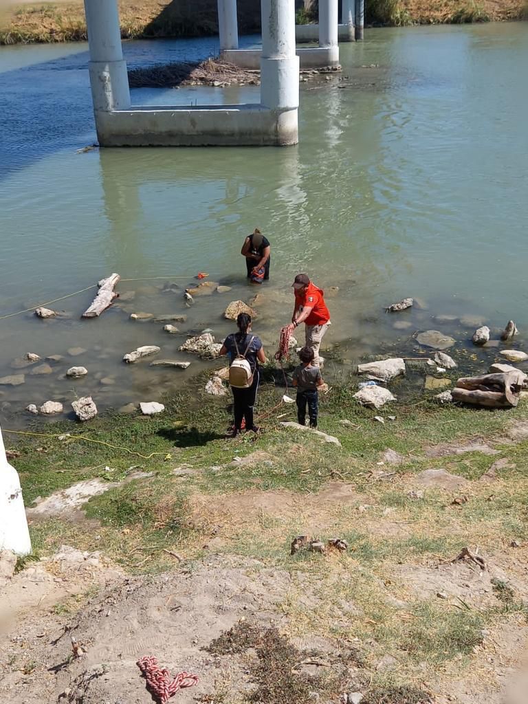 Rescata Grupo Beta a una mujer y dos menores de edad del rio Bravo