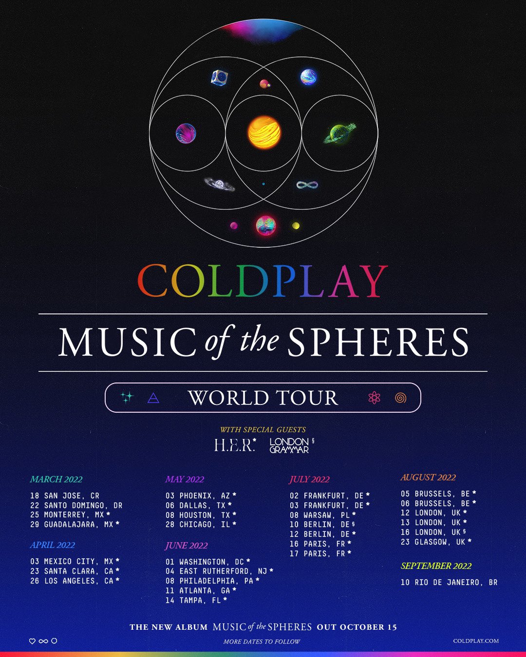 Coldplay viene a México con su gira mundial de modelo ecológico