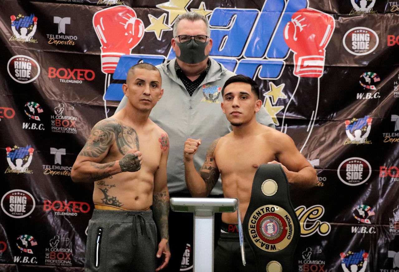 El mexiquense Armando “Ichiro Ozeki” Torres y el bajacaliforniano Axel “El Min” Aragón le ganaron el primer asalto a la báscula en la Ciudad de México. Ambos buscan la corona Fedecentro de peso Minimosca de la Asociación Mundial de Boxeo.
